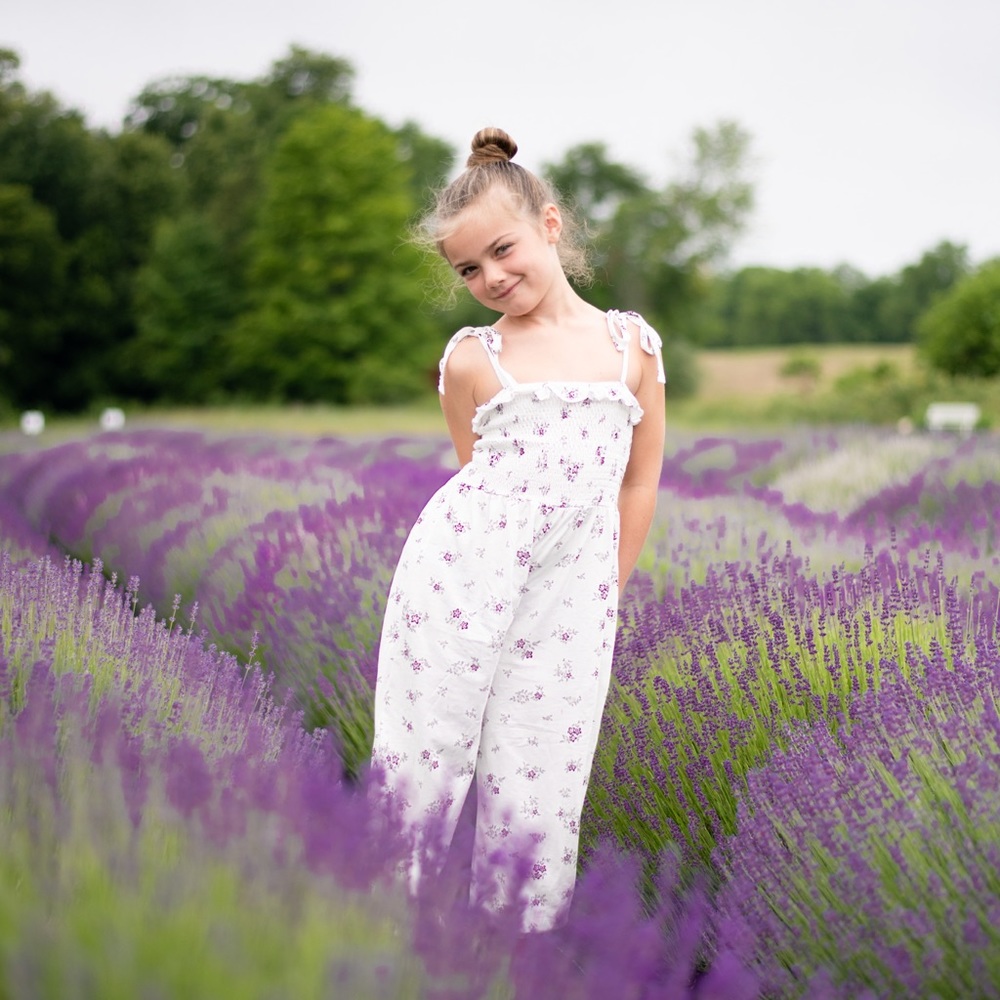 Little girl smocked jumpsuit